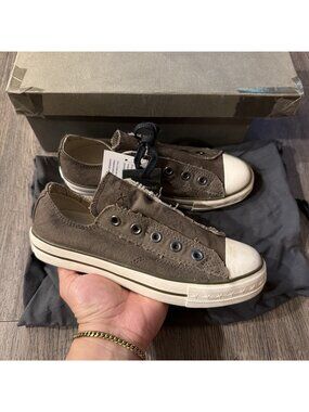 Converse X John Varvatos Women’s Slip On Laceless Canvas Green Size 5.5 Shoes